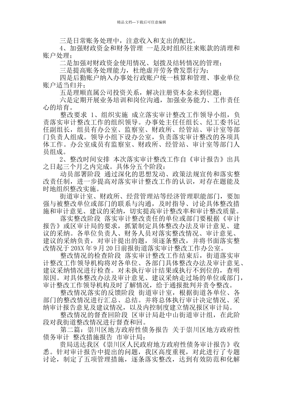 不进行审计整改措施_第2页