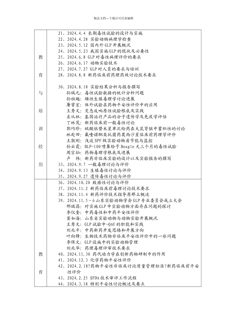 专题负责人兼一般毒理部主管_第2页