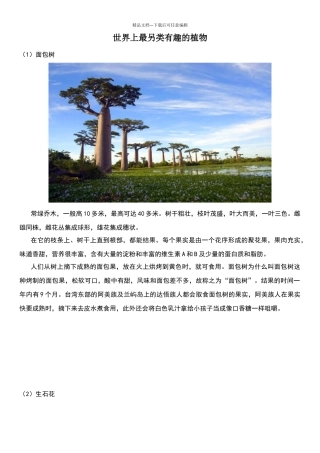 世界上最有趣的植物材料