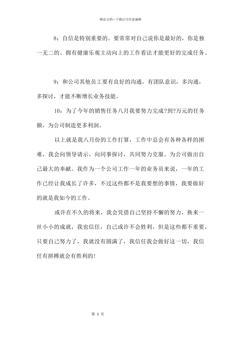 业务员工作计划_第3页