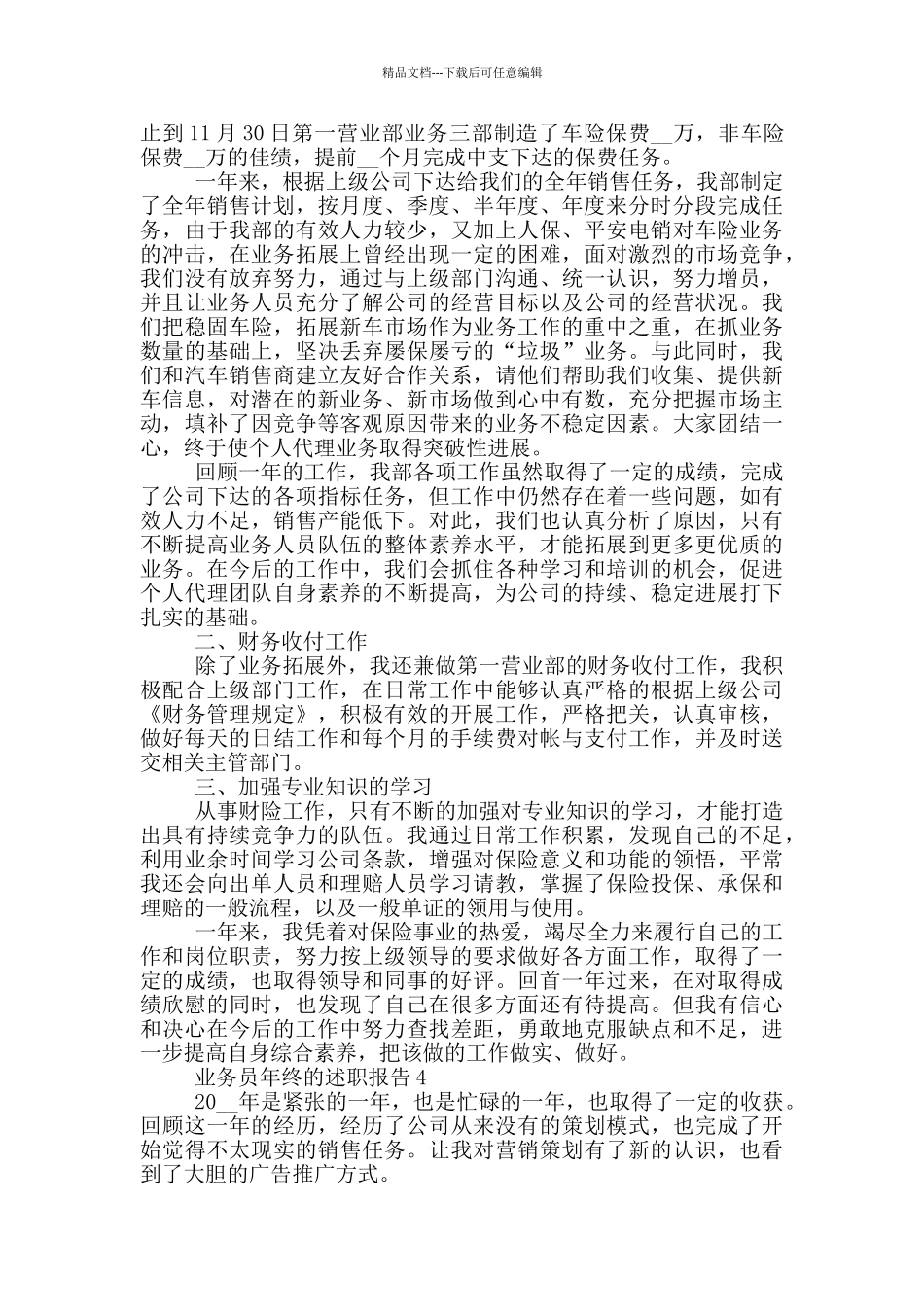 业务员年终工作述职报告范文5篇_第3页