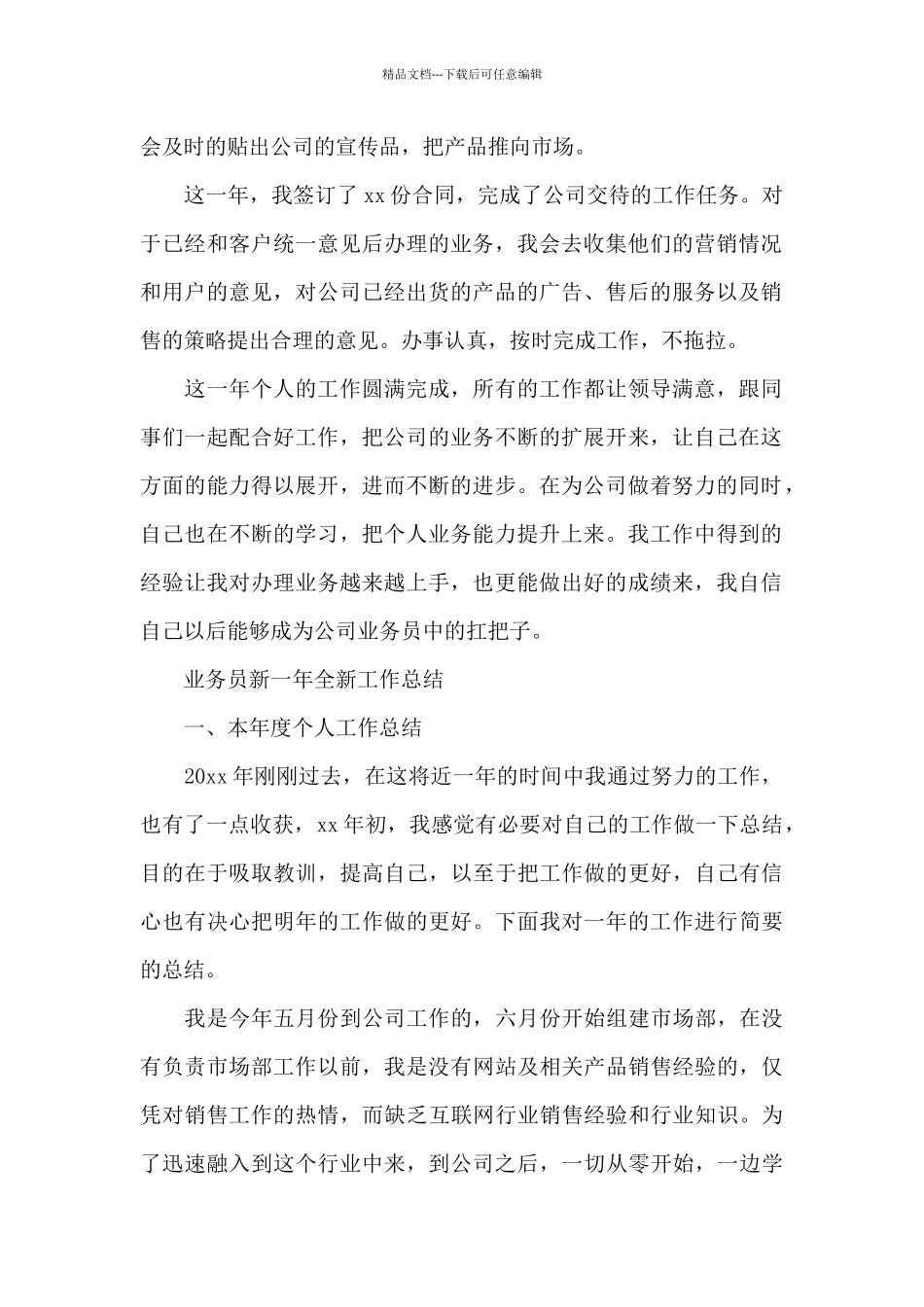 业务员新一年全新工作总结_第2页