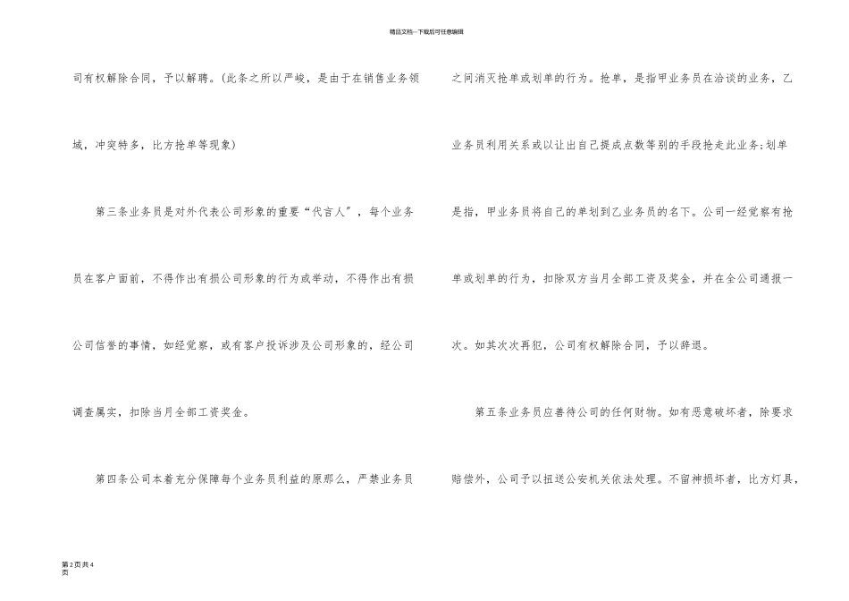 业务员管理规章制度_第2页