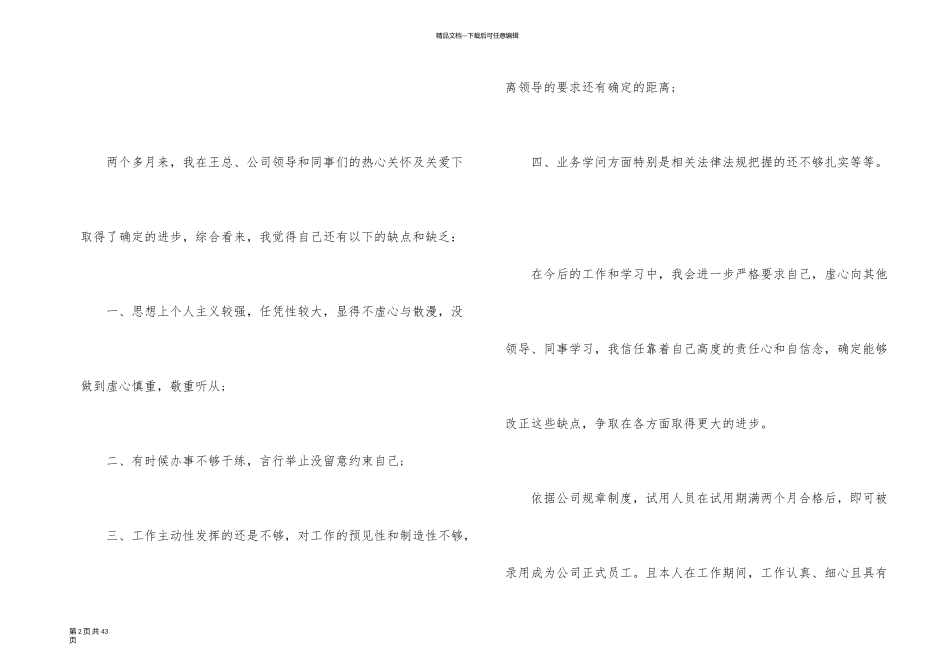 业务员转正工作总结_第2页