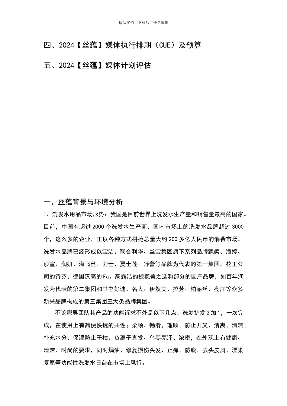 丝蕴无硅油洗发水广告媒体计划书_第3页