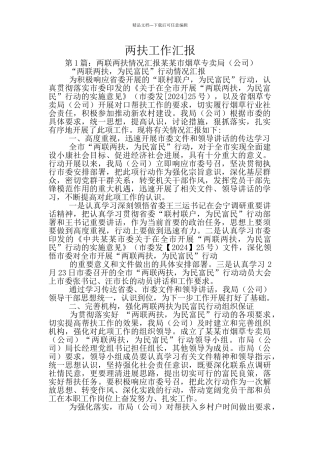 两扶工作汇报