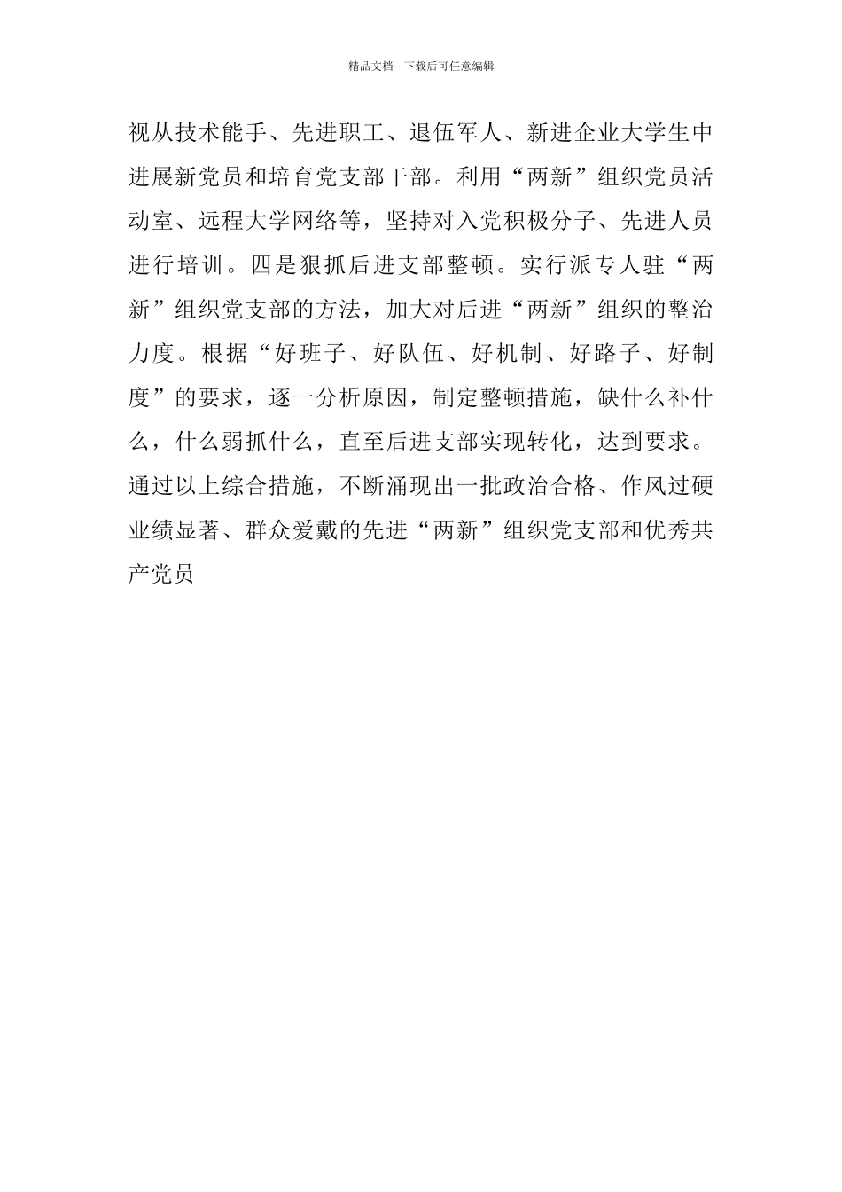 两新组织党建工作示范点建设工作总结_第3页