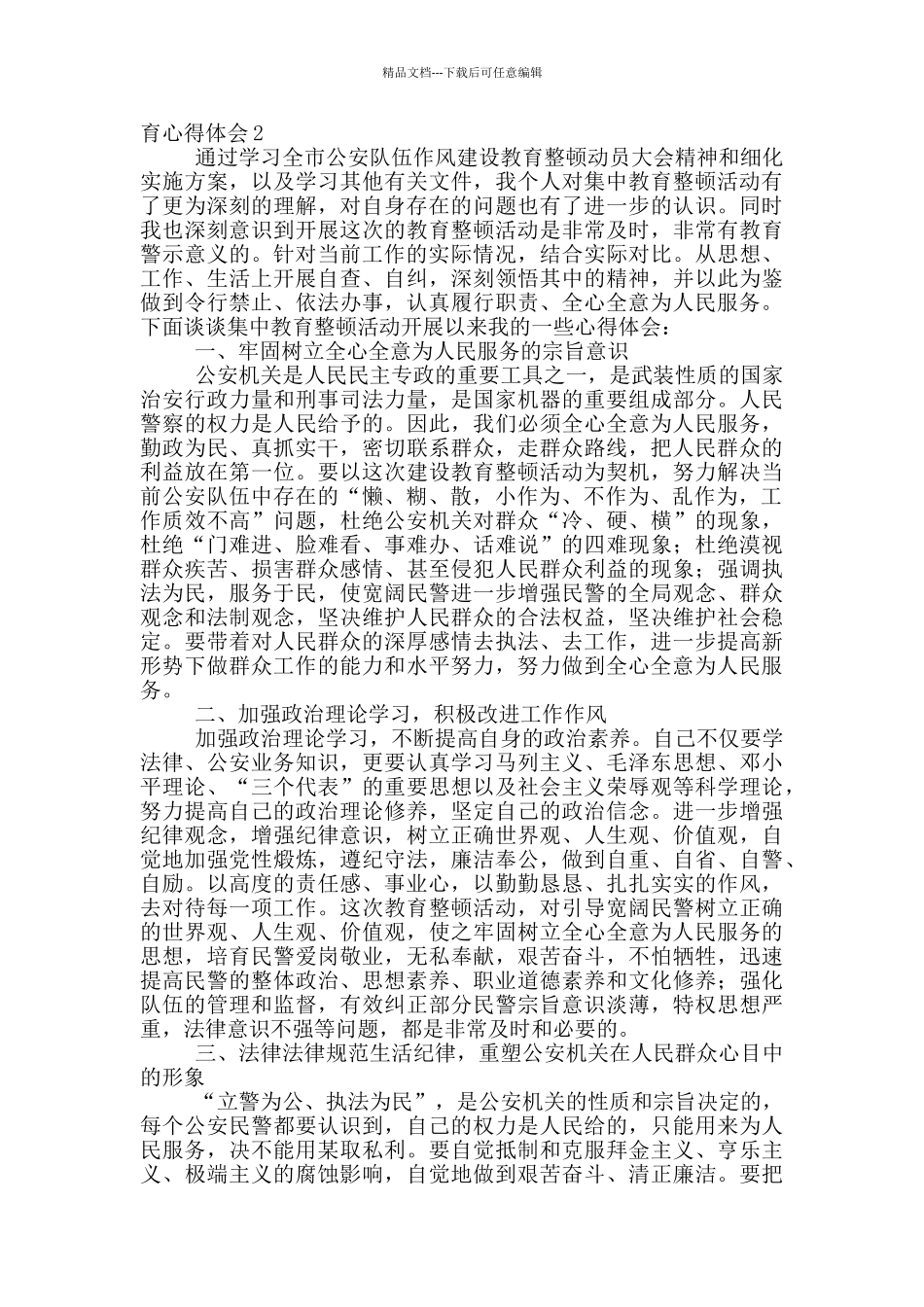 个人作风纪律整顿教育心得体会5篇_第2页