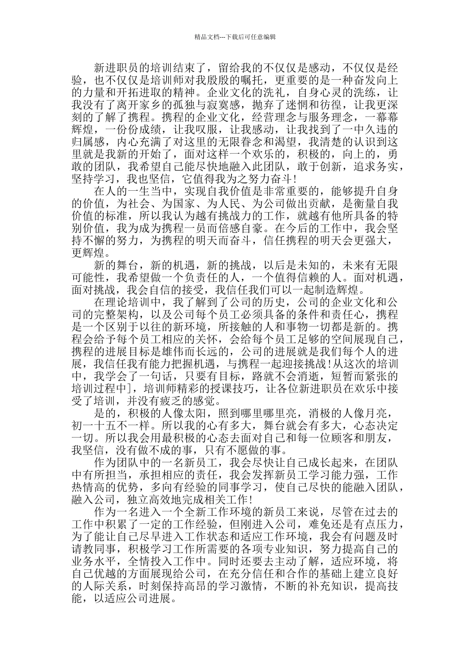 个人刚入职的工作心得体会范文五篇_第3页