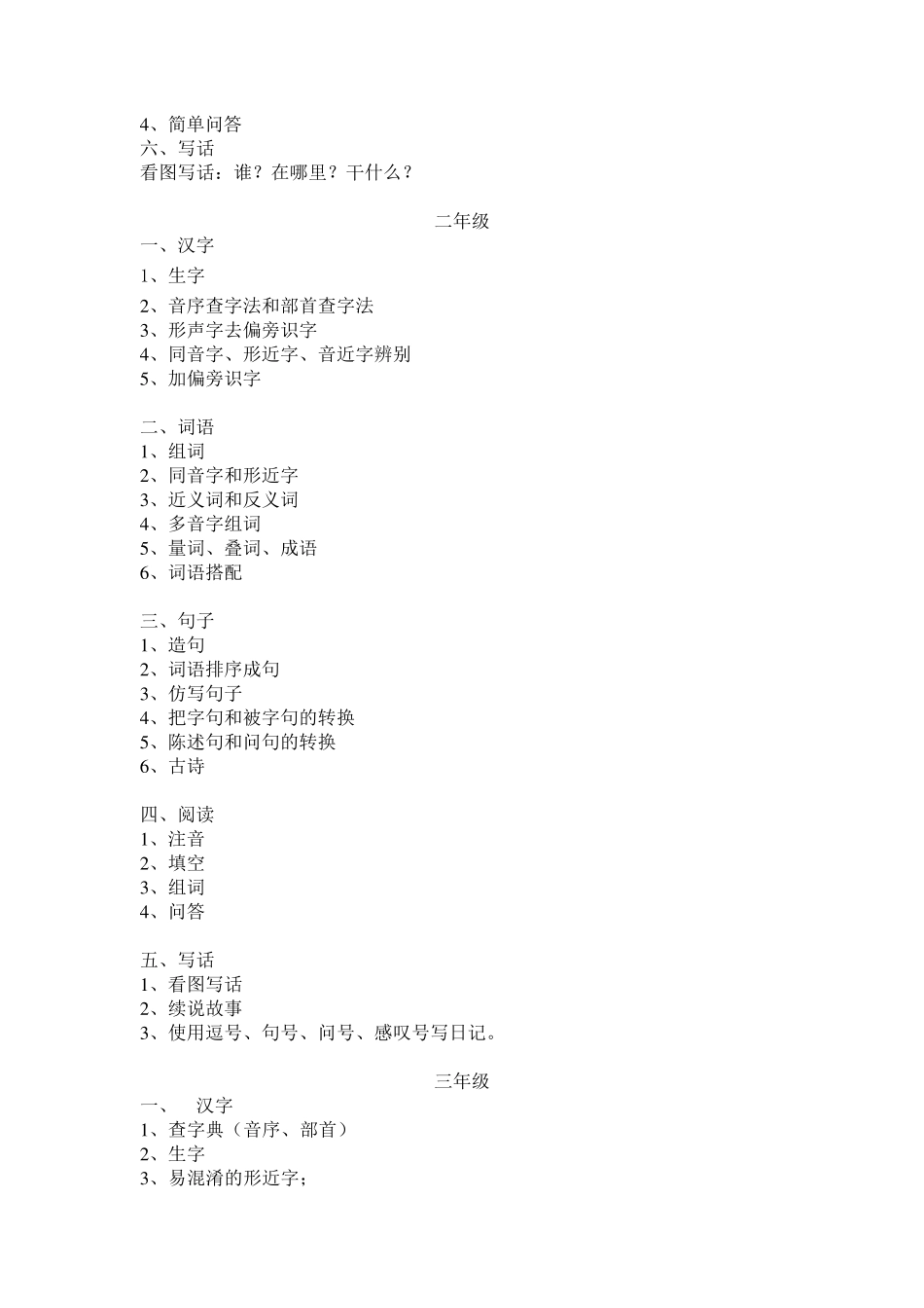 小学语文各年级知识考点_第2页