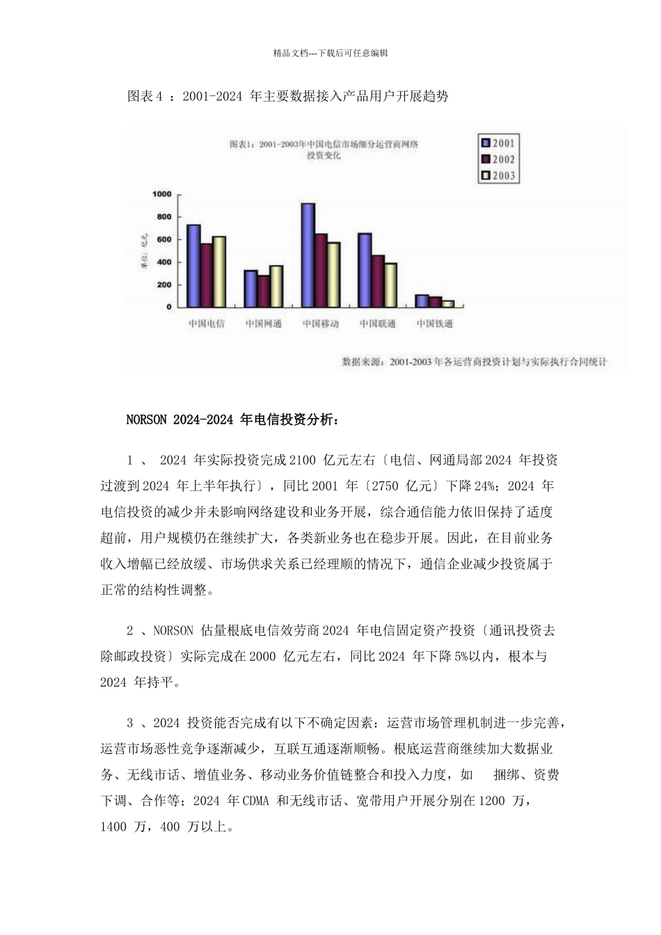 中国电信市场设备投资与技术供应商机会点分析_第2页