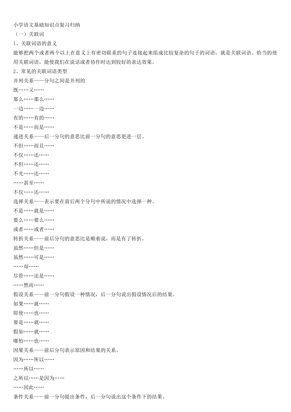 小学语文基础知识点复习归纳_第1页