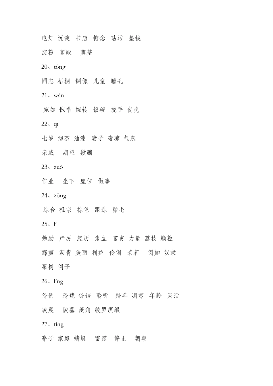 小学语文常见同音字组词(附练习)_第3页