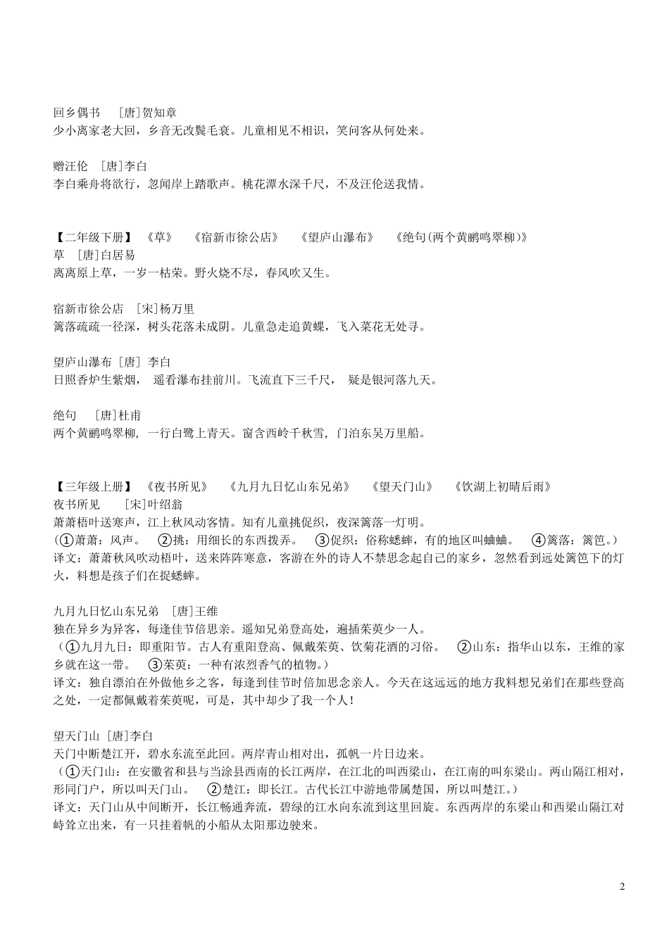 小学语文所有课内古诗词_第2页