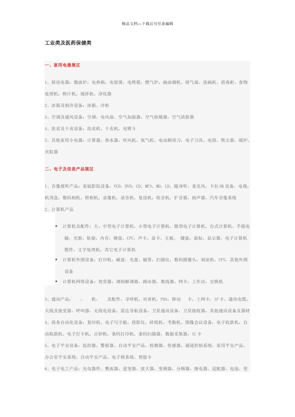 中国进出口商品交易会参展商品范围_第1页