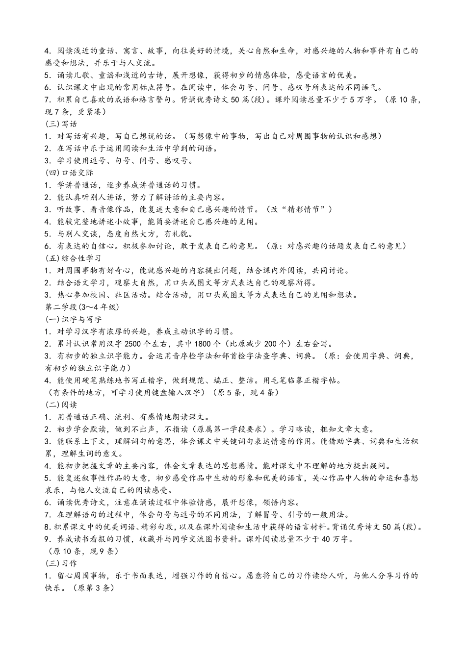 小学语文新课程标准_第3页