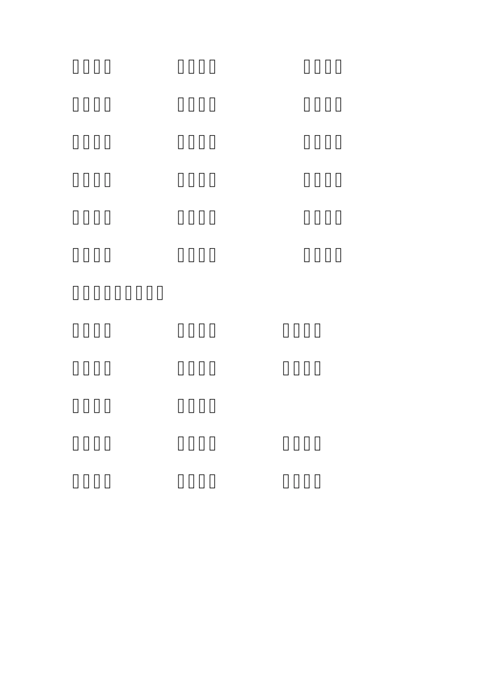 小学语文毕业复习成语归类_第3页
