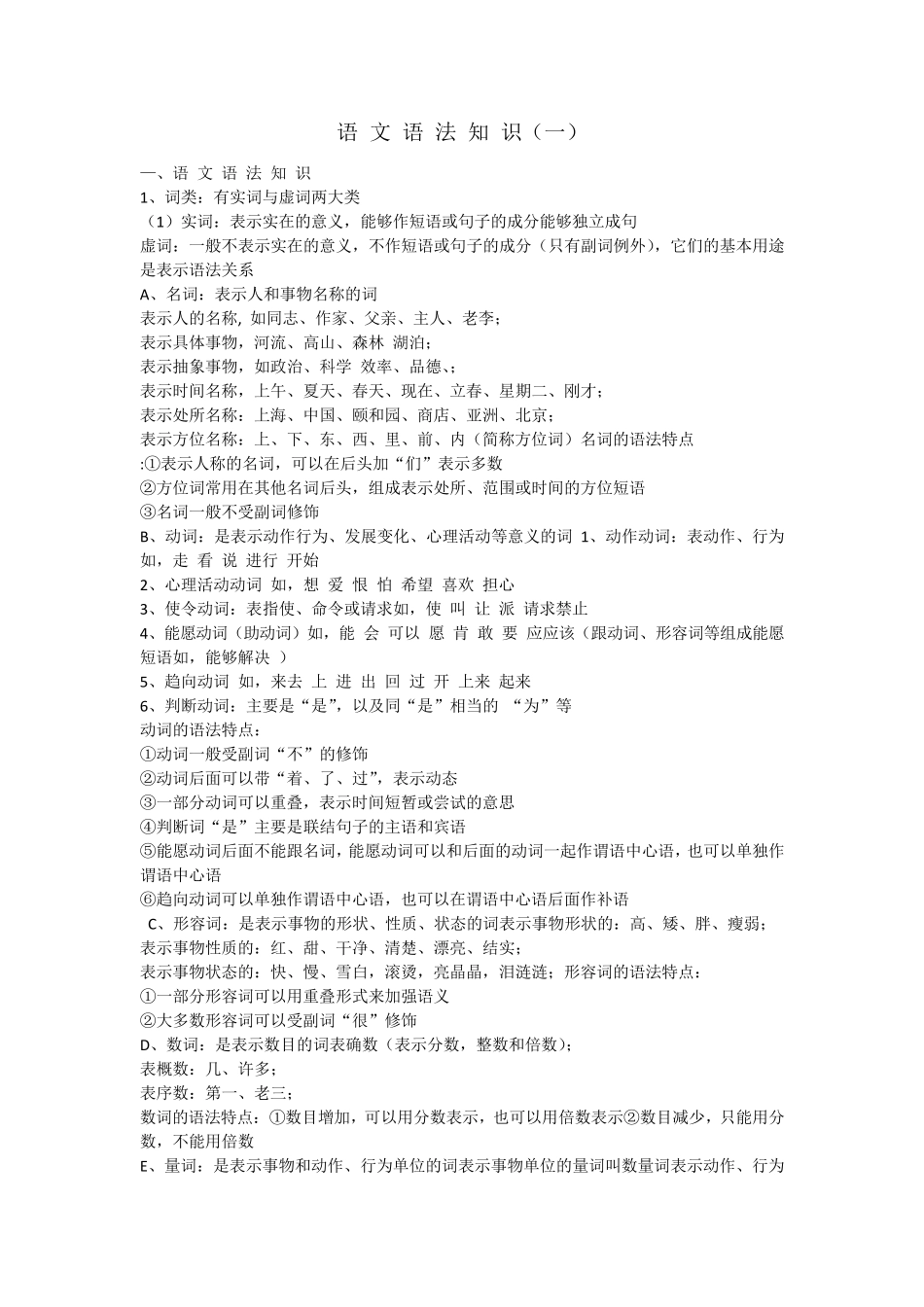 小学语文语法知识大全_第1页