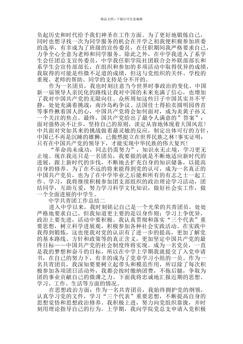 中学共青团工作总结2024_第2页