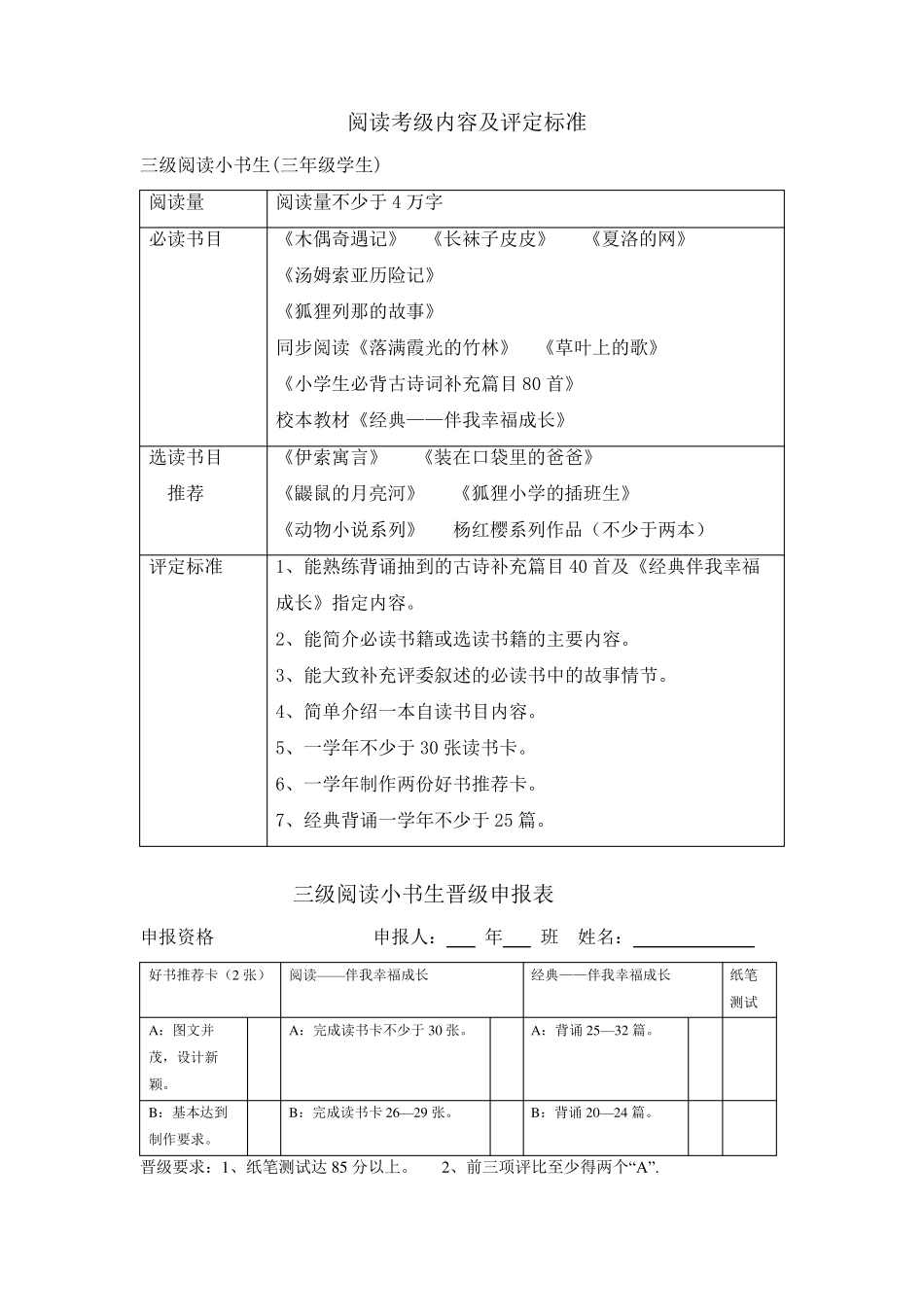 小学语文阅读考级细则_第2页