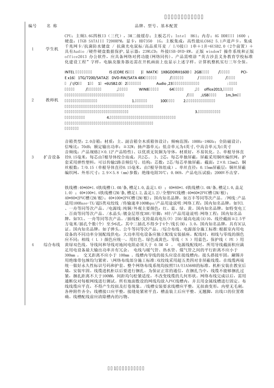 小学语音教室教学设备配置标准_第1页