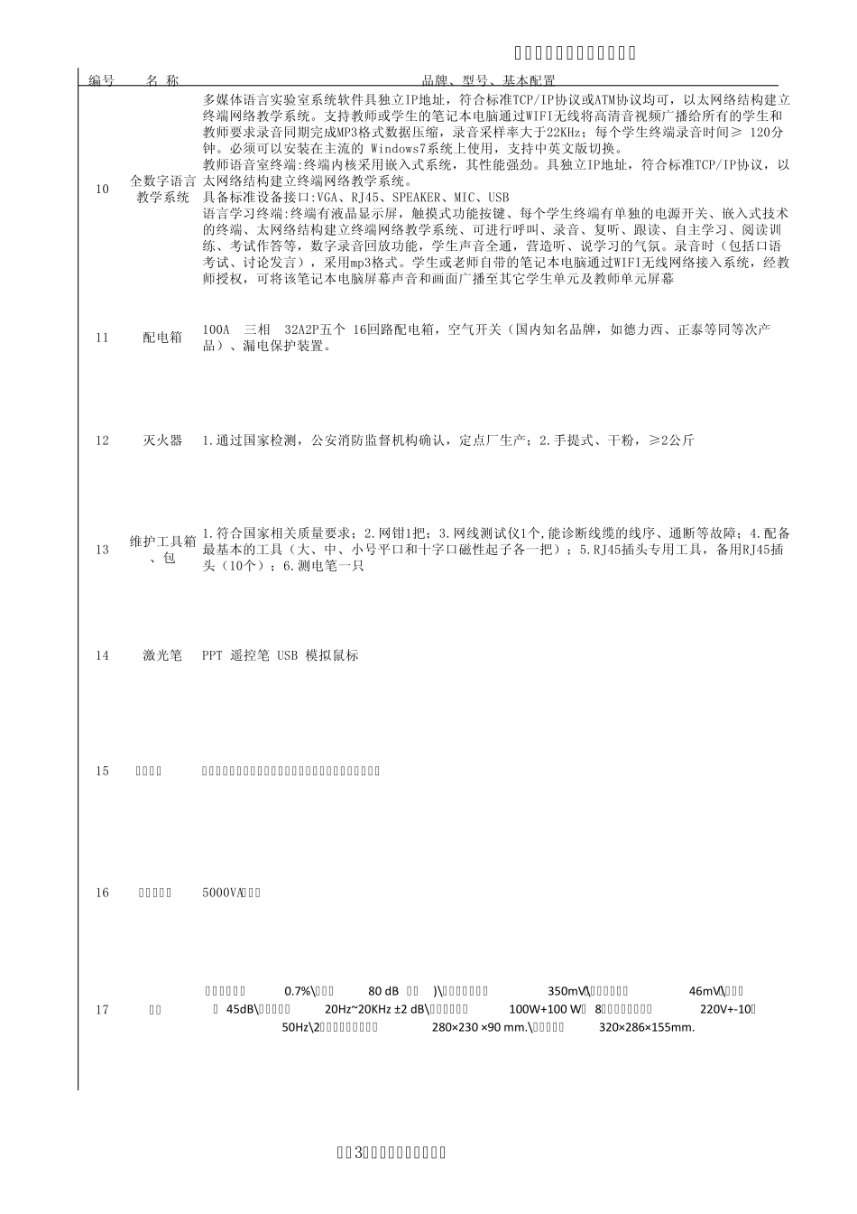 小学语音教室教学设备配置标准_第3页