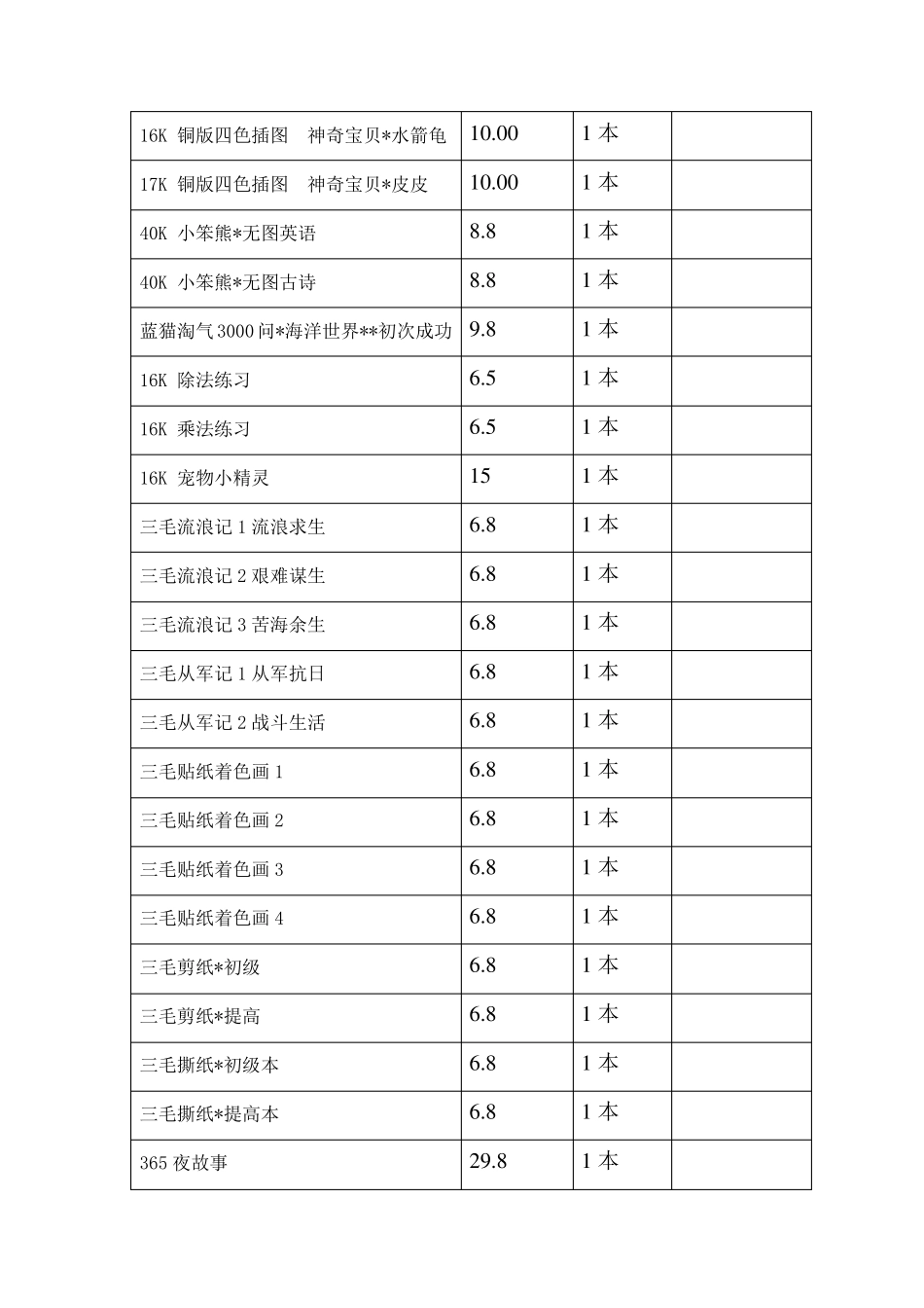 小学课外阅读图书目录_第2页