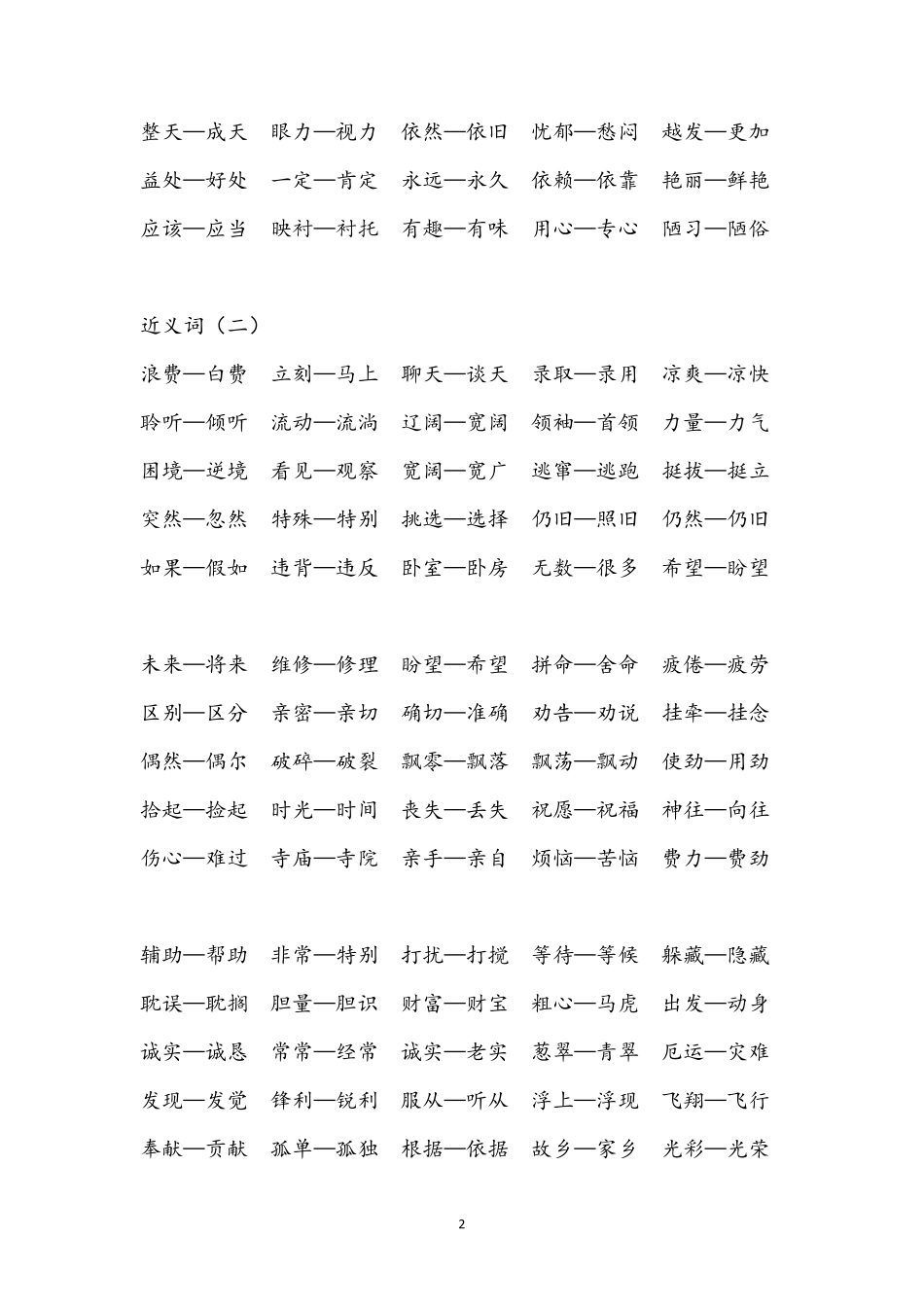 小学近义词大全_第2页