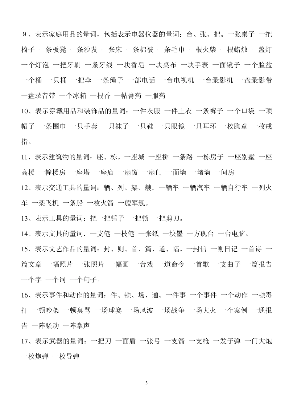 小学量词大全整理_第3页