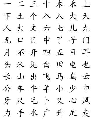 小学需要掌握的汉字