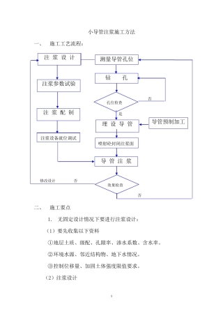 小导管注浆施工方法
