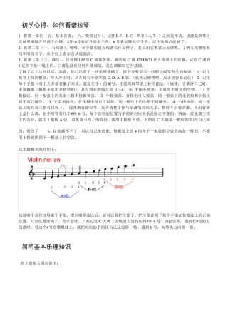 小提琴和五线谱入门