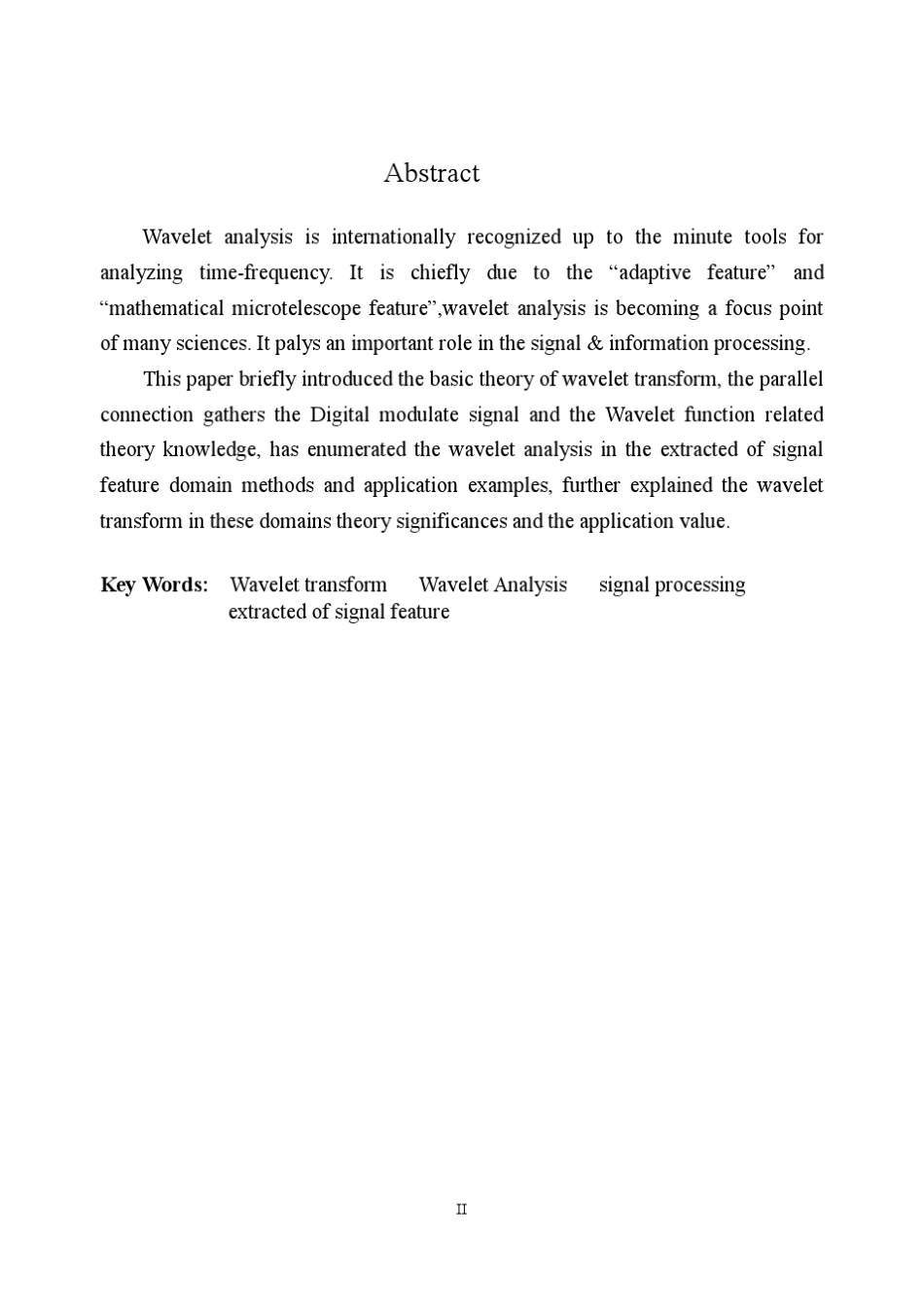 小波分析在信号特征提取中的应用_第2页