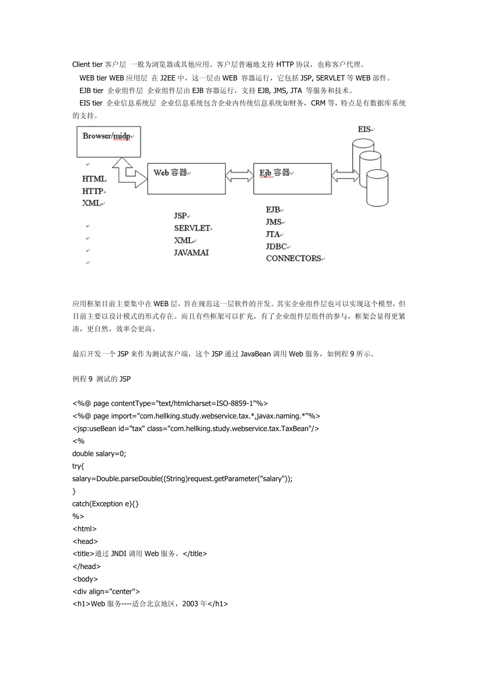 当前流行的J2EEWEB应用架构分析_第3页