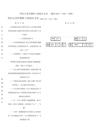 形位公差中的字母代表什么