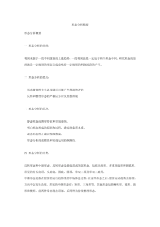 形态分析精要