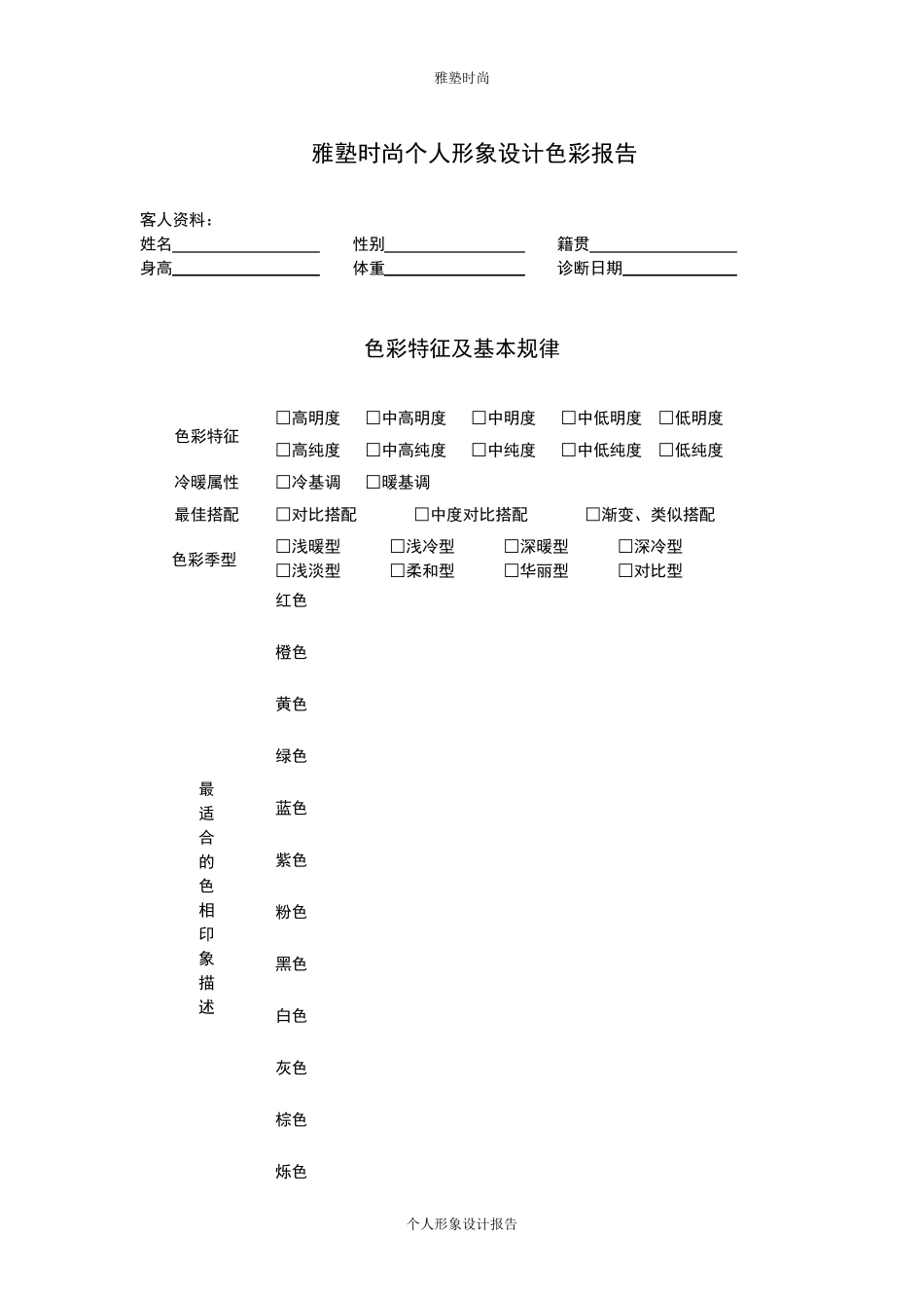 形象设计报告_第2页