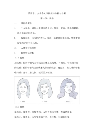 形象设计——4女士个人风格规律分析与诊断
