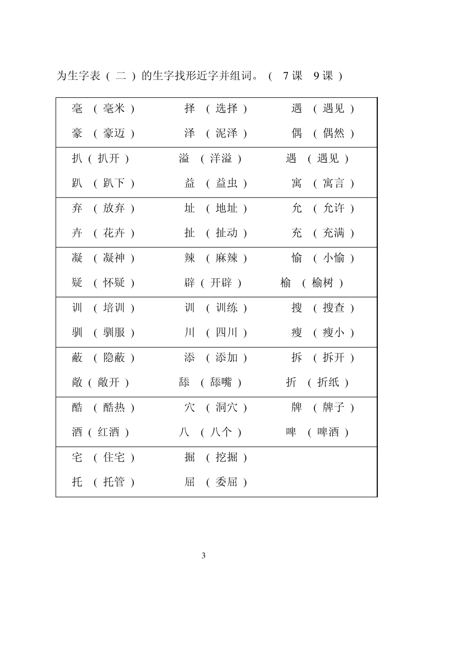 形近字组词辨析_第3页