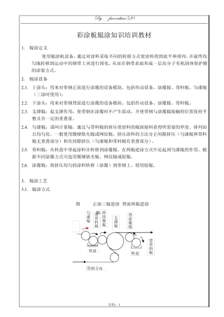 彩涂板辊涂知识培训教材