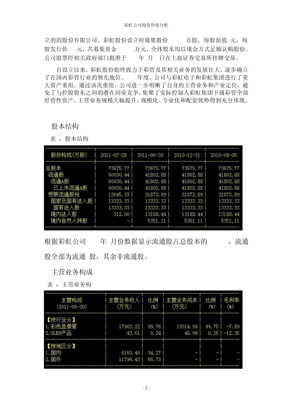 彩虹股份投资分析报告_第2页