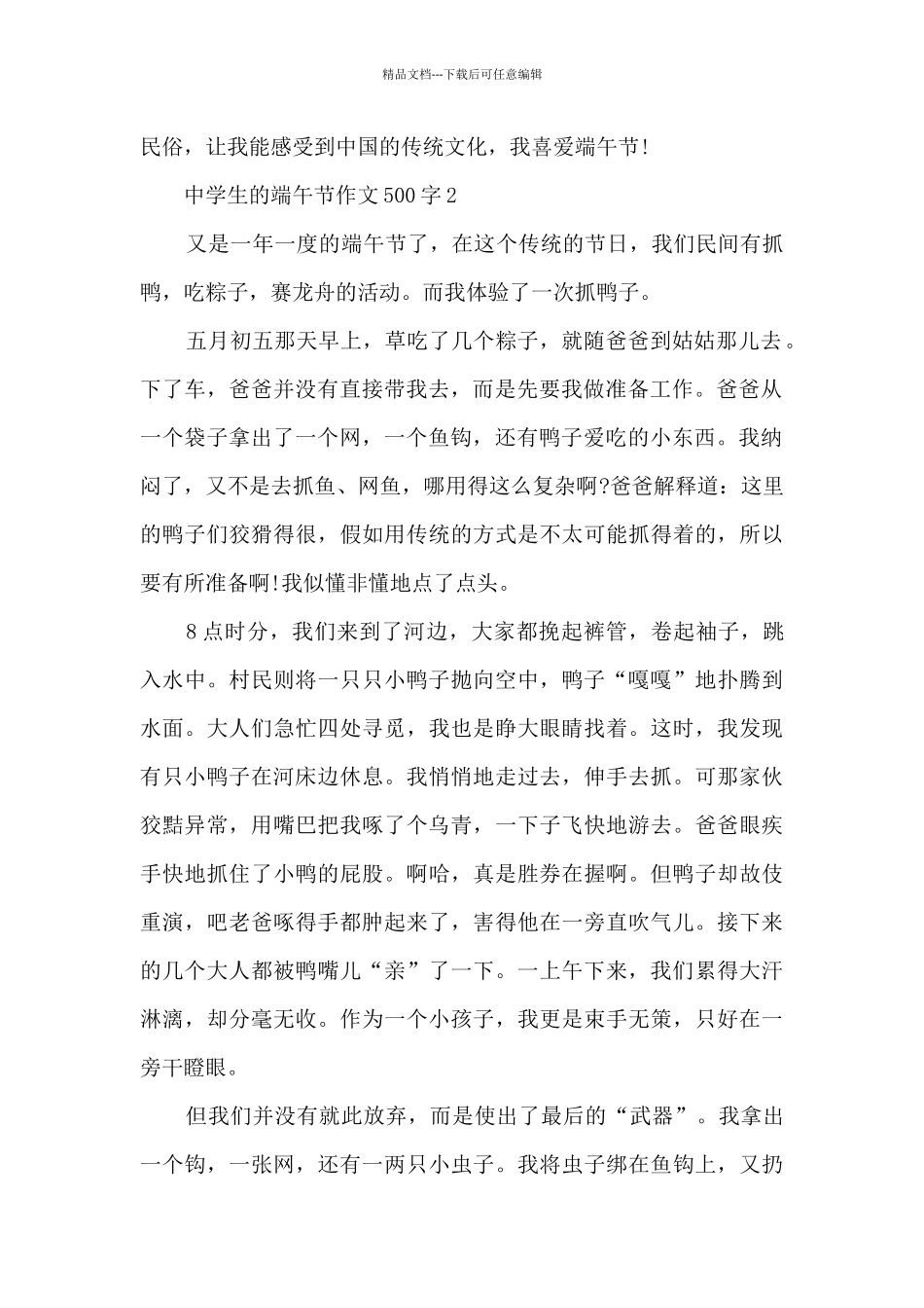 中学生的端午节作文500字范文_第2页