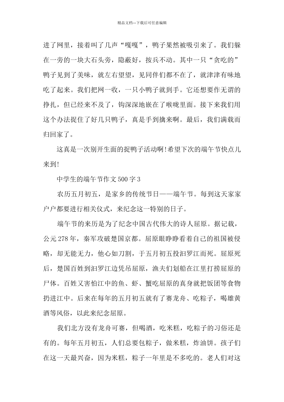 中学生的端午节作文500字范文_第3页