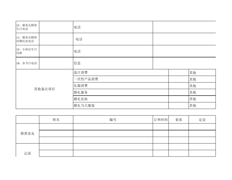 影楼顾客基本资料表模板_第3页