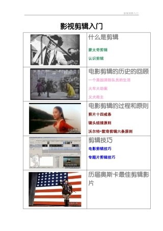 影视剪辑入门