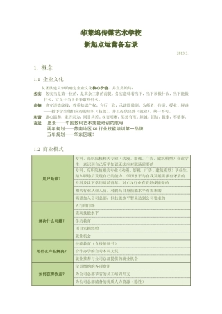 影视动画培训机构运营方案