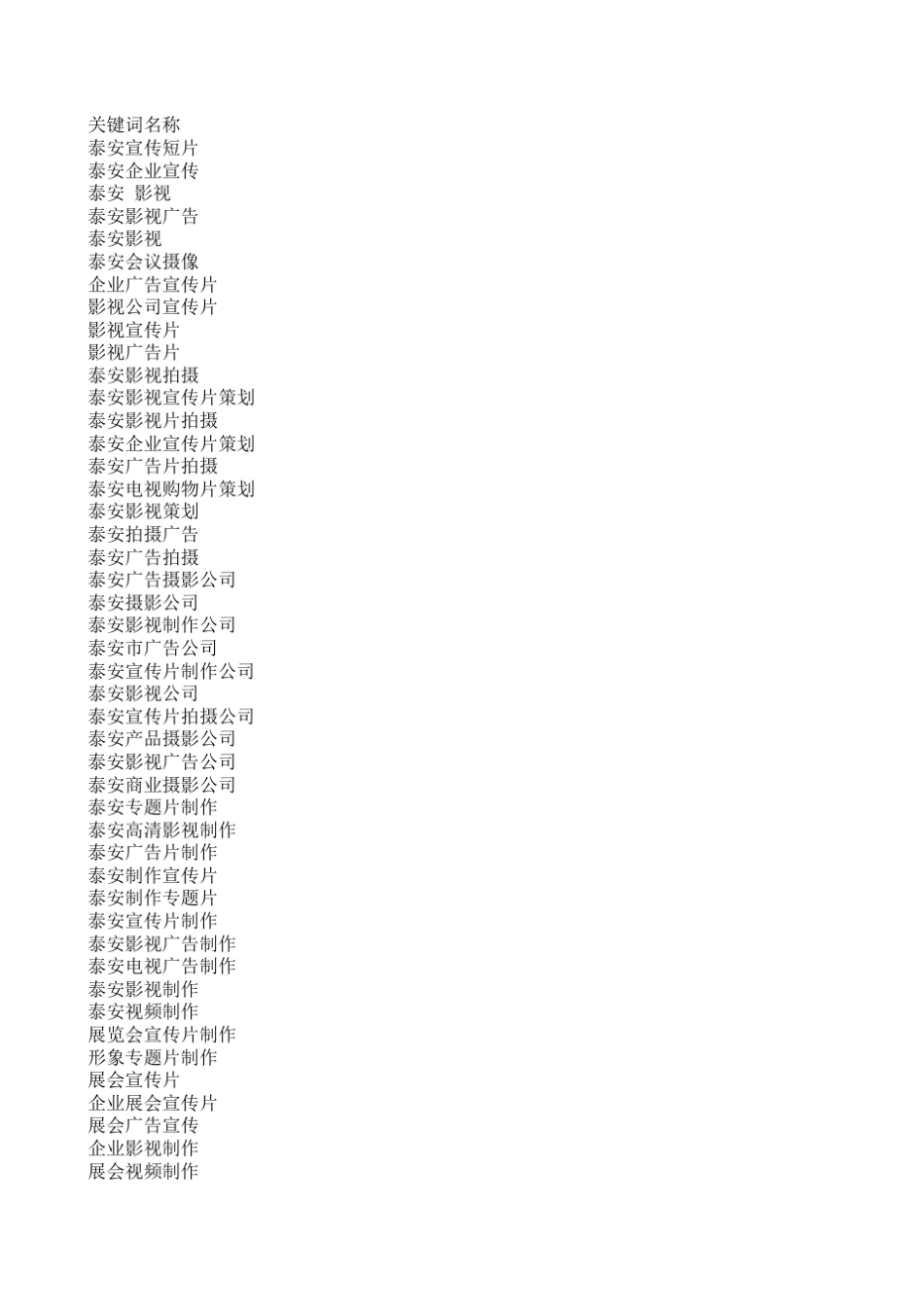 影视部分推广关键词_第1页