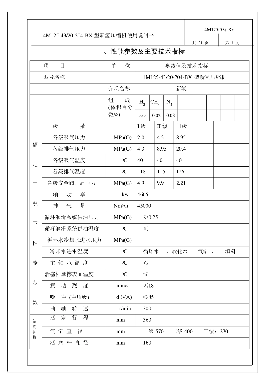 往复式压缩机说明书4M125_第3页
