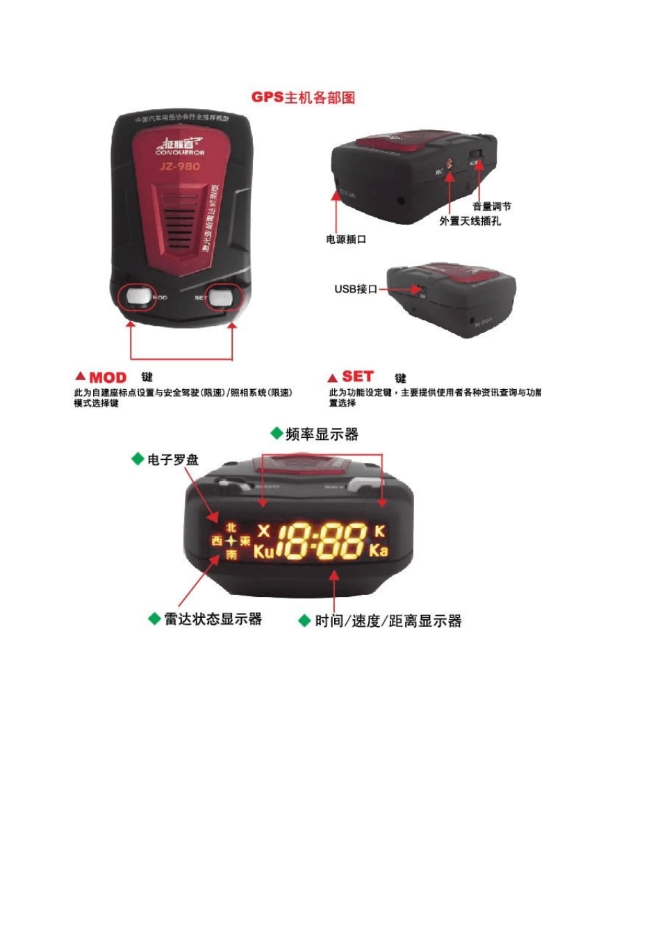 征服者JZ980操作手册_第2页