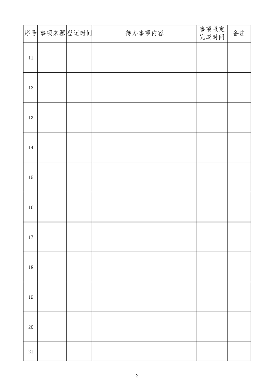 待办事项登记表_第2页